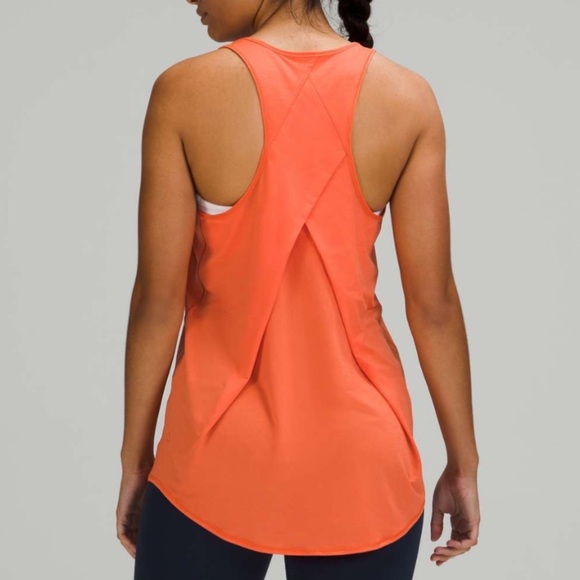 Lululemon Essential Tank Top Pleated Warm Coral - Size 6 - Picture 4 of 8